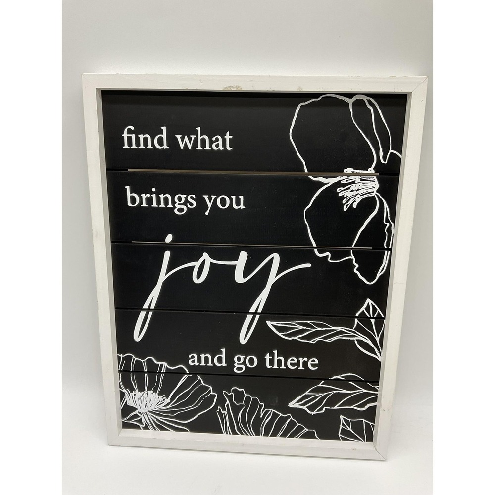 Rustic Wood Wall Sign Find What Brings You‎ Joy Floral Farmhouse Decor Hanging